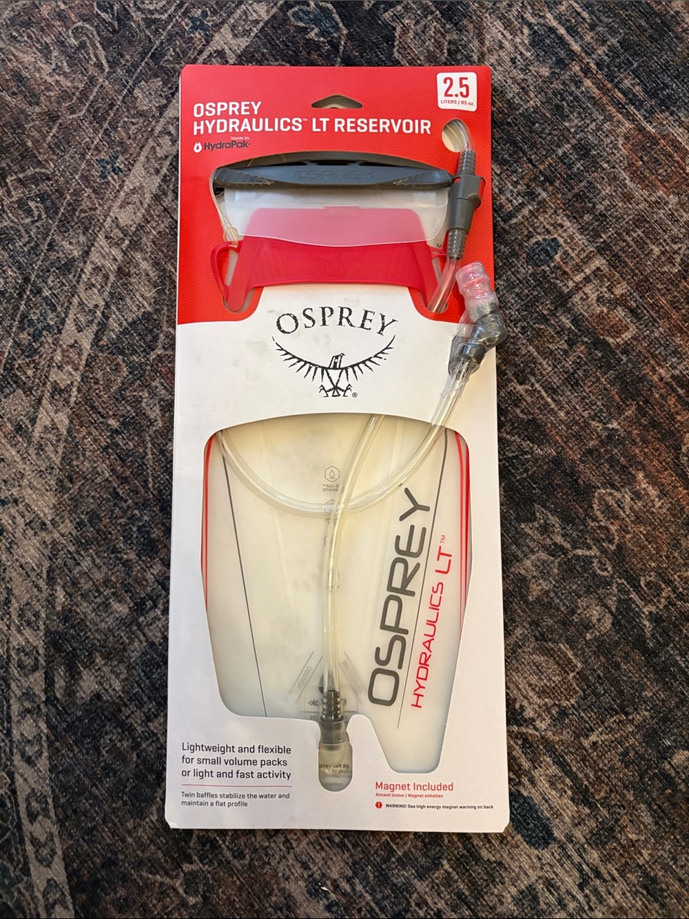 OSPREY Hydraulics LT Reservoir – Clear with Red Accents
